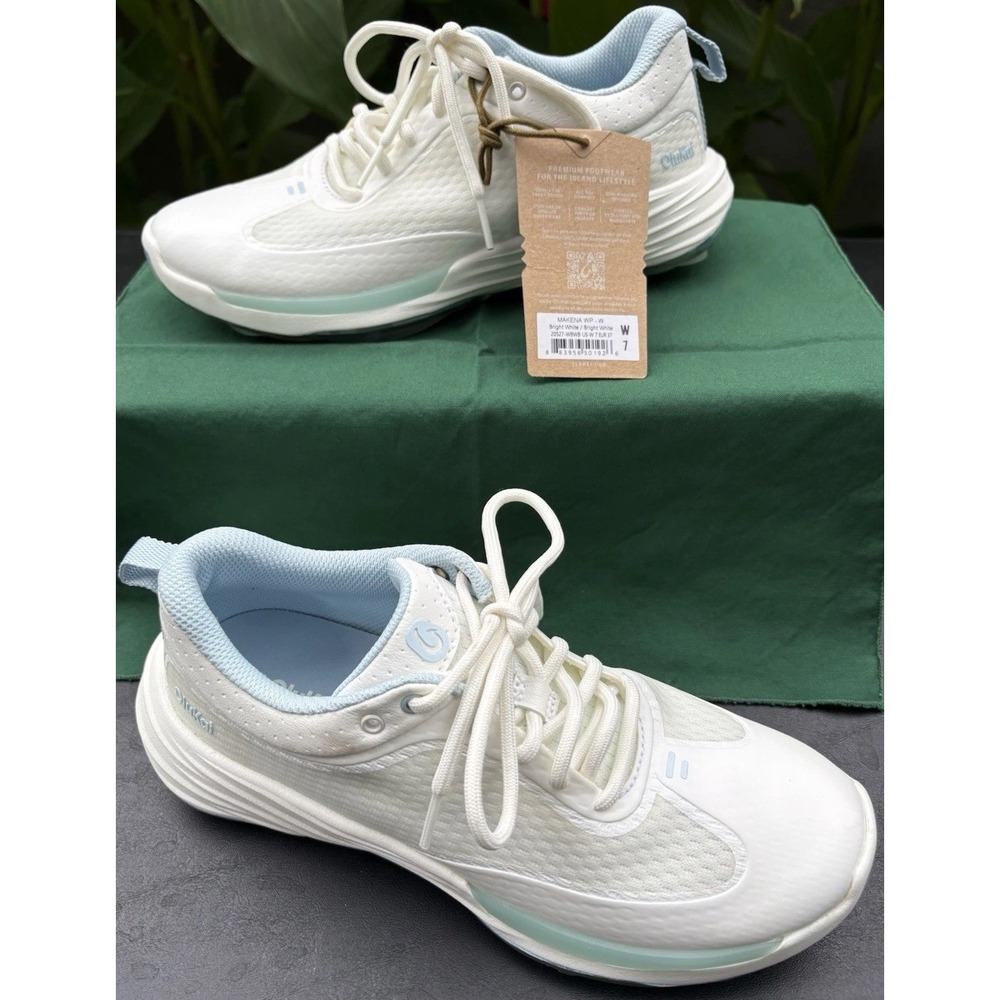 OluKai Makena WP Women's Golf Lace-Up Mesh Low Top Sneakers White NWT